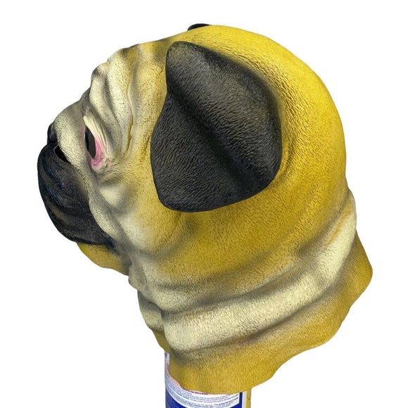 Pug Halloween Mask Accoutrements Latex Realistic Costume Dog Pull Over Funny - Picture 5 of 9
